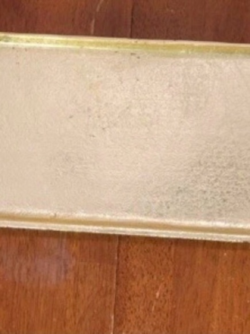 Casted Metal Deer Serving Tray Gold Tone 20” x 6” Bar Ware Christmas Appetizer
